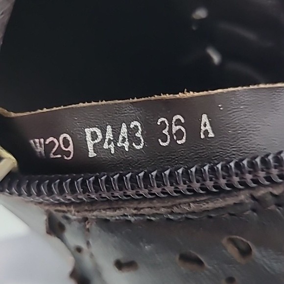 Elasio Renzoni laser cut leather booties Sz 36 Brown Cottagecore Victorian - Picture 10 of 11